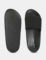 Calvin Klein Men Black Embossed Logo Aivian Slides