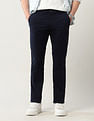 Arrow Sport Mid Rise Slim Fit Solid Trousers