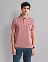 AD by Arvind Heathered Slim Fit Polo Shirt