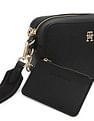 Tommy Hilfiger Textured Black PU Sling Bag