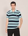 U.S. Polo Assn. Ribbed Collar Striped Polo Shirt