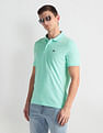 Arrow Sports Solid Patterned Collar Polo Shirt