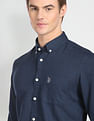 U.S. Polo Assn. Denim Co. Solid Linen Cotton Shirt
