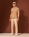U.S. Polo Assn. Solid Slim Fit Varsity Polo Shirt