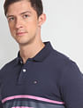 Arrow Sports Horizontal Stripe Cotton Polo Shirt