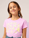U.S. Polo Assn. Kids Girls Puff Print Relaxed Fit T-Shirt