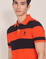 U.S. Polo Assn. Stripe Pique Polo Shirt