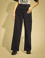 Flying Machine Women High Rise Cargo Jeans
