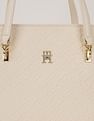 Tommy Hilfiger Logo White Pu Handbag