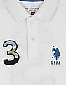 U.S. Polo Assn. Kids Argentina Applique Pure Cotton Polo Shirt