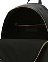 Tommy Hilfiger Printed Black PU Backpacks