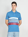 Arrow Sports Horizontal Stripe Cotton Polo Shirt