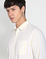 Flying Machine Vertical Stripe Slim Fit Shirt