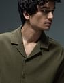 Flying Machine Cuban Collar Knitted Shirt