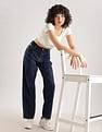 Calvin Klein Jeans Cotton Straight-Fit High Rise Jeans