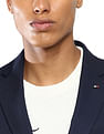 Tommy Hilfiger Men Navy Hopscotch Dobby Textured Formal Blazer