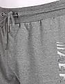 Aeropostale Men Grey Mid Rise Heathered Joggers