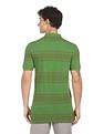 AD by Arvind Cotton Horizontal Striped Polo Shirt