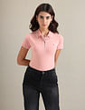 U.S. Polo Assn. Women Tipped Sleeve Hem Pique Polo Shirt