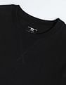 Flying Machine Crew Neck Solid Sweatshirt