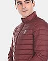 U.S. Polo Assn. Men Maroon Long Sleeve Quilted Puffer Jacket