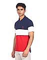 U.S. Polo Assn. Men Multicolour Short Sleeve Color Block Polo Shirt