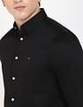 Tommy Hilfiger Solid Slim-Fit Satin Woven Shirt