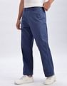 Calvin Klein Jeans Relaxed-Fit Solid Mid Rise Trousers