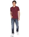 Flying Machine Cotton Solid Polo Shirt