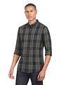 Flying Machine Button-Down Collar Plaid Check Shirt
