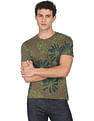 Flying Machine Cotton Tropical Print T-Shirt