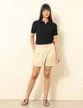 U.S. Polo Assn. Women Regular Fit Textured Polo Shirt