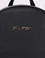 Tommy Hilfiger Solid Black Pu Backpack