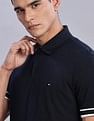 Tommy Hilfiger Mens Blue Solid Polo Shirt