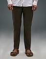 Flying Machine Slash Slim Tapered Fit Satin Trousers