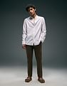 Flying Machine Slash Slim Tapered Fit Satin Trousers