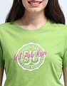 U.S. Polo Assn. Women Varsity Print Pure Cotton T-Shirt