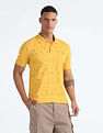 Flying Machine All Over Print Cotton Polo Shirt