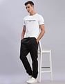 Tommy Hilfiger Mens Black Solid Jogger