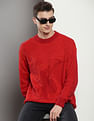 Calvin Klein Crew Neck Patterned Knit Sweater