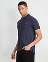 Flying Machine Solid Cotton Polo Shirt