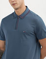 Tommy Hilfiger Zip Placket Tipping Polo Shirt