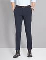 AD by Arvind Twill Solid Smart Flex Formal Trousers