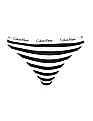 Calvin Klein Underwear Women Black And White Elasticized Waist Striped Panties
