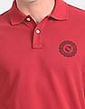 Aeropostale Red Rear Print Pique Polo Shirt