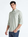 Flying Machine Spread Collar Slim Fit Shirt