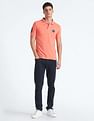 Flying Machine Appliqued Pique Polo Shirt