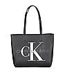 Calvin Klein Women Black Brand Logo Tote Bag