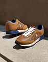 U.S. Polo Assn. Men Caspian Tan Retro Joggers Sneakers