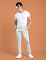 Flying Machine Mid Rise Solid F-Lite Trousers